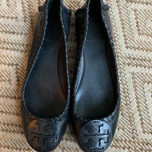 Tory Burch Reva flat, black, size 9